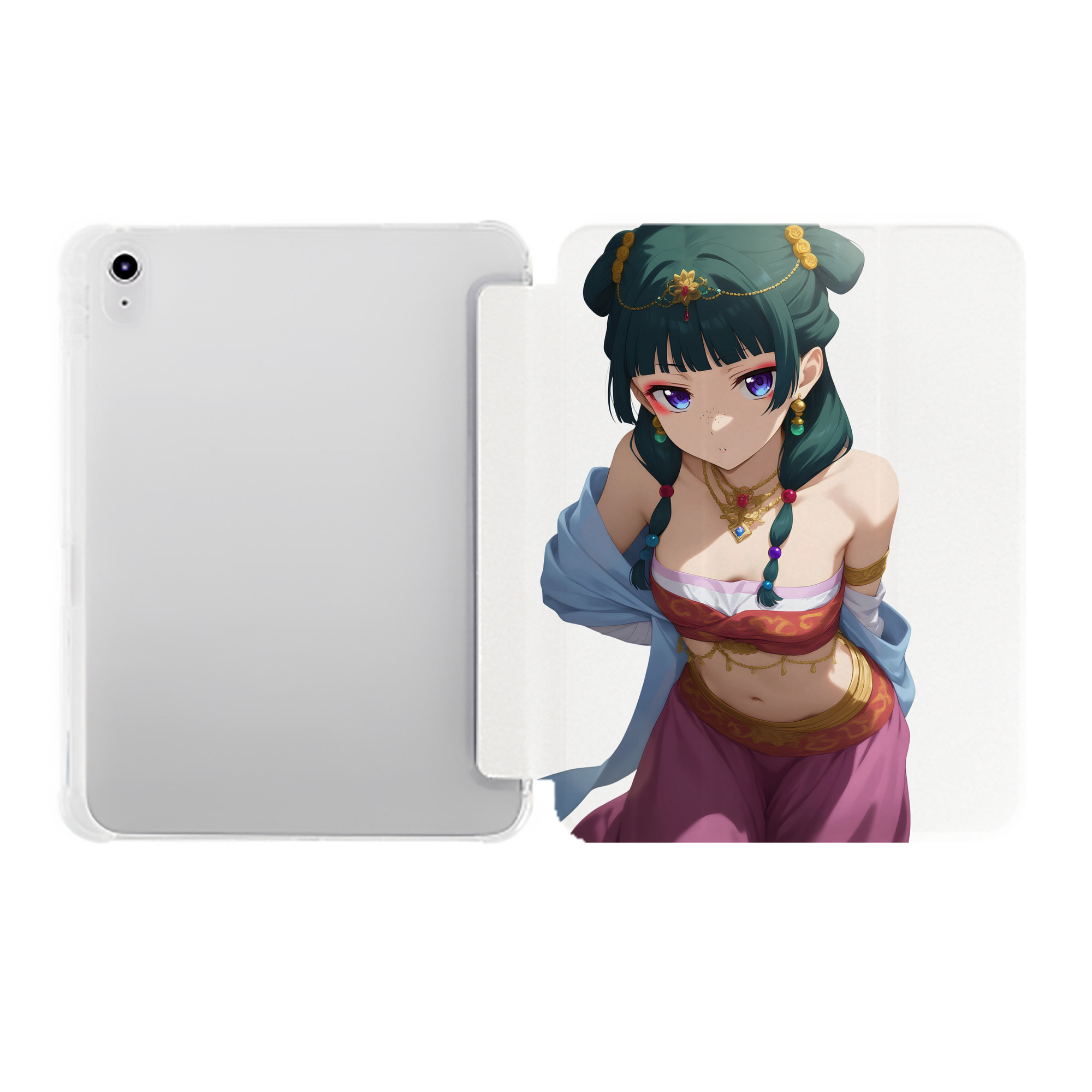 （画像用） 薬屋のひとりごと The Apothecary Diaries IPad ケース ペン収納付き 三つ折りスタンド PUレザー×シリコン 対応機種9.5/10.5/10.9インチ